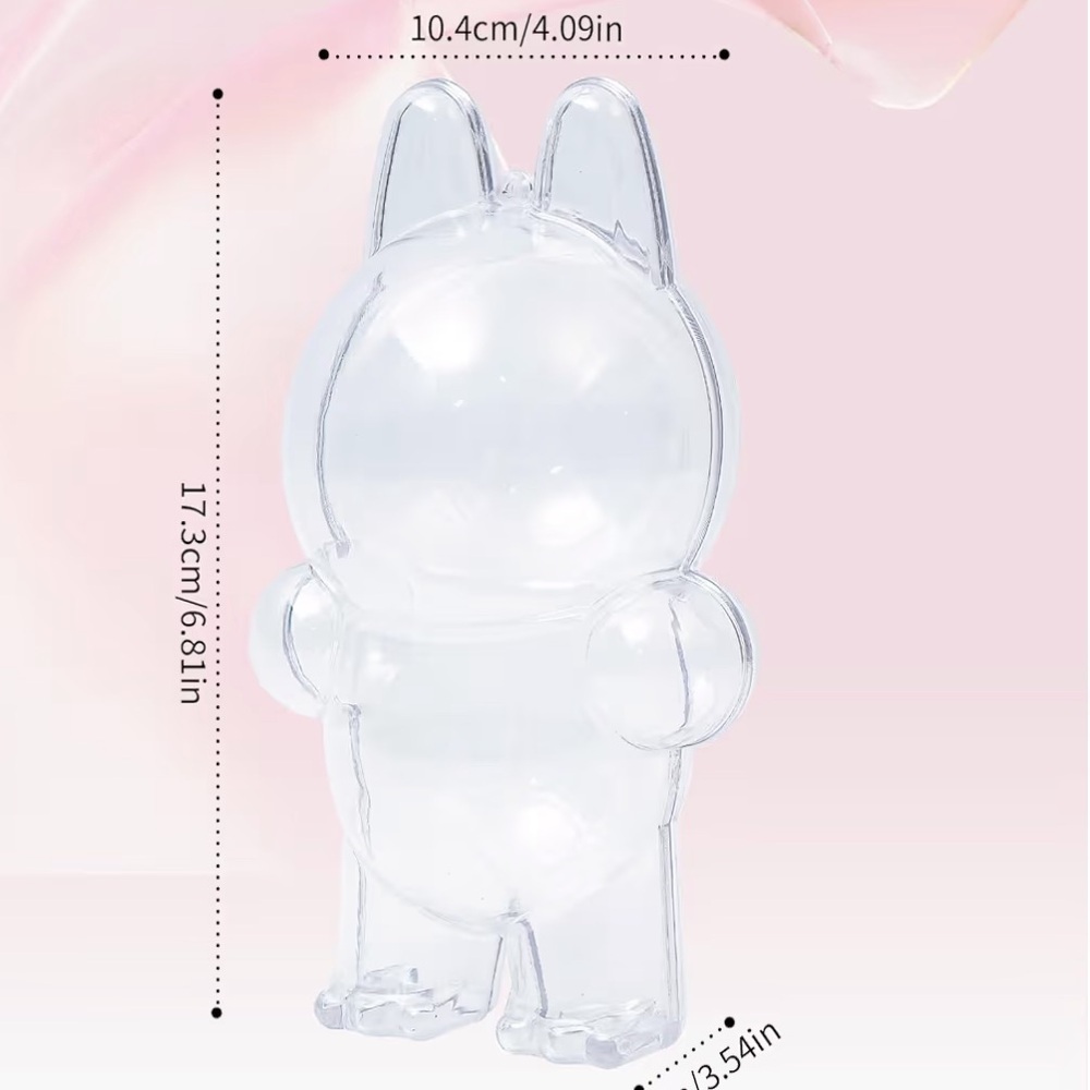 Labubu Clear Figure Display Bag with Keychain - Picture 3 of 5